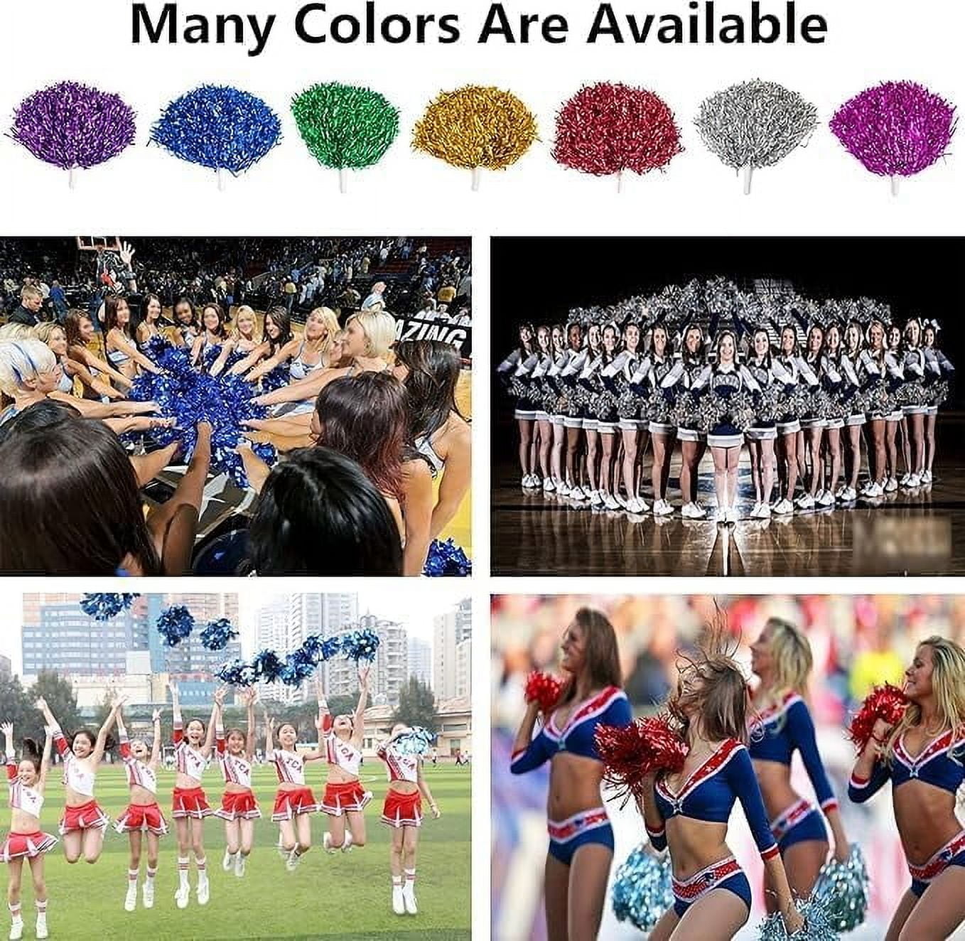 6pcs Cheerleaders Holding Flowers Cheerleader Flowers Cheer Girl Pom Dance Ball-Flower Pom Pom Colorful Ball Flower Props Ball-Flower Metals Cheerleading Hand Stick Basketball