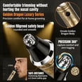 thumbnail image 3 of LARGNER Elite Series 4-in-1 Professional Barber Hair Clippers for Men, Cordless Grooming Kit with Beard Trimmer, Shaver & Nose Trimmer, Home Haircut Set with Storage Case, Gold, 3 of 10