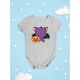 thumbnail image 3 of Cute Spookitty W Pumpkin. Bodysuit Infant -Image by Shutterstock,  12 Months, 3 of 4