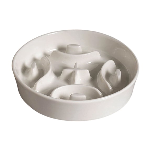LLDYYDS Pet Feeding Bowls, Ceramic Slow Feeder Dog Bowl - Heavy Weighted Food Dish for Small to Medium Dogs One Size
