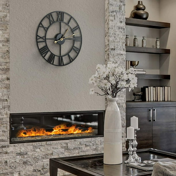 Reloj de Pared Decorativo Grande de Metal de 40 Cm para Sala de