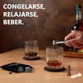thumbnail image 3 of ALKDHDU Kit Vasos para Whisky,Incluye 2 Vasos Whisky,8 Piedras para Whisky,2 Posavasos de Piedra,32 Piezas de ajedrez,1 Bolsa de Mano,1 Pinza de Acero y Caja de Almacenamiento,Kit Regalos para Hombre, 3 of 9