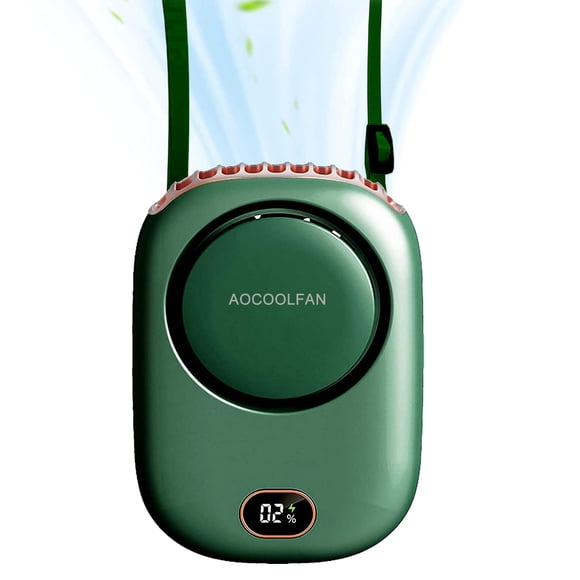 AOCOOLFAN Ventilador portátil para el cuello, mini pequeño ventilador personal de mano, recargable por USB, 3 velocidades, para niñas, niños, mujeres, pestañas, viajes, hogar, oficina, al aire libre