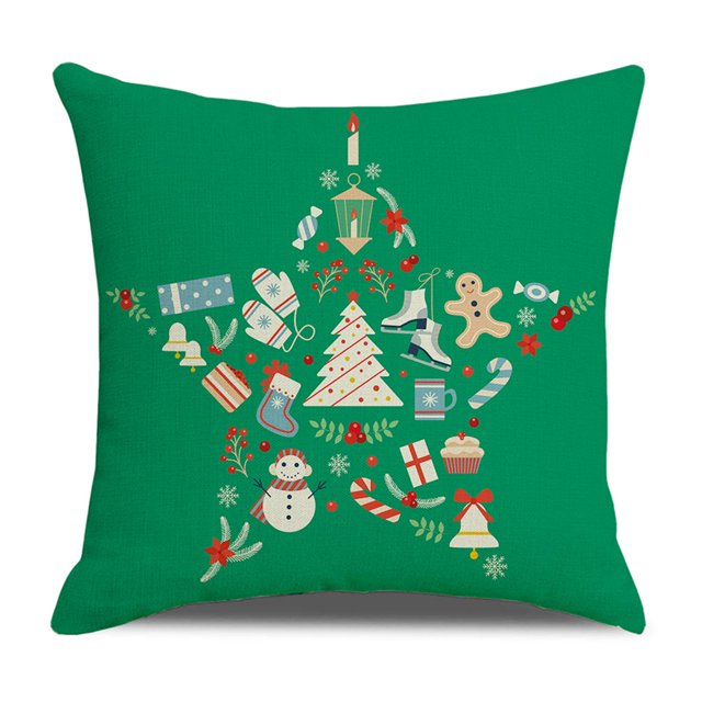 Naiovety Funda de almohada navideña con estampado de Navidad, funda de cojín para sofá, funda de almohada decorativa para el hogar, sofá, Navidad, Kits de decoración para fiestas No.07 Naiovety HA007803-07