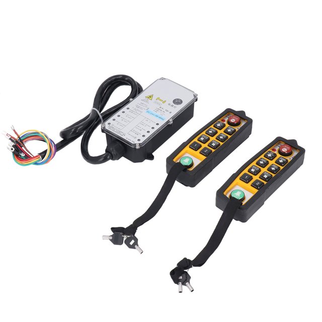 Kit De Control Remoto De Grúa Inalámbrica, Control Remoto Industrial A Prueba De Agua, Manijas Duales DC24V Fácil De Usar, Resistente A Los ácidos Para Transportador NC