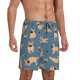 thumbnail image 2 of Balery French Bulldog Yoga Pantalones cortos de pijama de punto de algodón para hombre con cinturilla y bolsillos-Small, 2 of 6