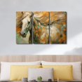 thumbnail image 4 of Canvas Wall Art White Brown Horse Canvas Pictures Wall Decor Farmhouse Animals Canvas Painting Rustic Artwork Canvas Prints Living Room Bedroom Bathroom Office Home Wall Decoration Unframed, 4 of 6