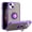 Purple, variant on For Apple iPhone 13 6.1 inch Impact Metal Ring Holder Stand Magnetic Car Mount Protective Hybrid Case Cover Purple