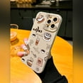 thumbnail image 5 of Coffee Pattern Solid Color Frosted Lens Protection Anti-drop TPU Phone Case For IPHONE 15 14 13 12 11 XS XR X 7 8 Plus Pro Max Mini Gift/anniversary/Valentine's Day, 5 of 5