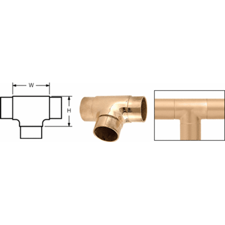 UPC 319188133166 product image for CRL Polished Brass Flush Tee for 1-1/2