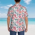 thumbnail image 6 of Daiia Flower Leaves Hawaiian Shirt for Men Gentle Cotton Regular Short Sleeve Casual-Small, 6 of 9