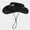 Black, variant on Women 2-in-1 Convertible Bucket Hat Panda Embroidery Wide Brim Sun Hat
