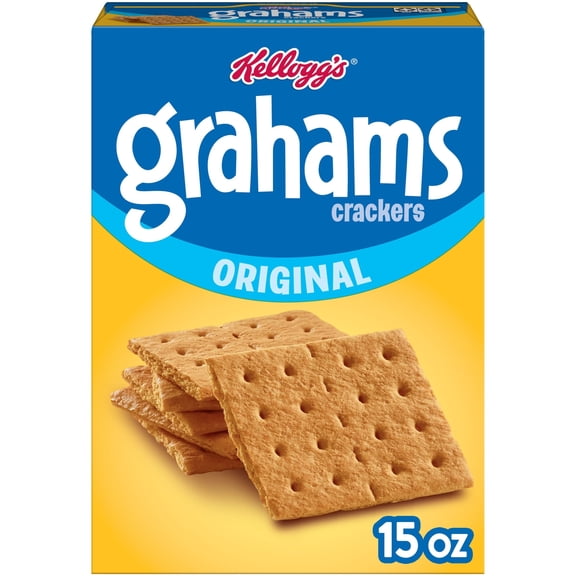 Kellogg's Grahams Crackers, Original, HHA1 Easy Snacks, 15oz Box