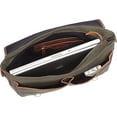 thumbnail image 6 of Sharo Classic Leather Laptop Messenger Bag and Brief in Brown Leather and Canvas Two Tone, 6 of 6