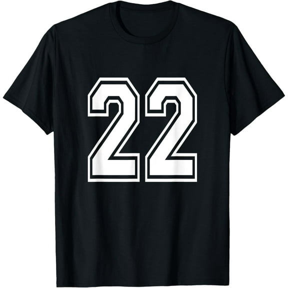 Number 22 T-Shirt Birthday Varsity Sports Team Jersey