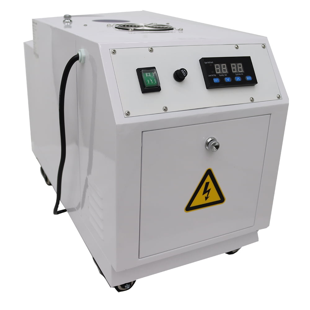 Commercial Ultrasonic Humidifier Industrial Mist Maker Cooler Sprayer Portable Fog Maker 6KG/H Greenhouse Facility with Water Barrel Hole