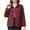 #0163-Red, variant on Pounoo Gift Quilted Lightweight Jackets for Women Button Down Puffer Long Sleeve Jacket Oversized Casual Winter Coats with Pocket