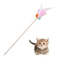 thumbnail image 2 of Cat Wand Pom Pom Faux Feather Funny Interactive Cat Toy Wand Kitten Teaser Wand, 2 of 10