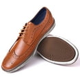 thumbnail image 6 of Mio Marino Round Toe Casual Brogue Design Dress Shoes for Men, 6 of 6