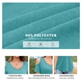 thumbnail image 4 of JYLFC Cold Shoulder Shirts for Womens Short Sleeve Summer Blouse, Turquoise XL, 4 of 6