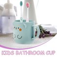 thumbnail image 5 of LEORX 2Pcs Plastic Bathroom Cups for Toddlers Cute 3D Bear Design Assorted Colors for Rinsing and Drinking, 5 of 8