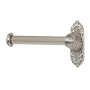 Ribbon and Reed Singe Post Toilet Paper Holder with Brass Construction - Finish: Satin Nickel