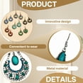 thumbnail image 5 of DESIGNICE Statement Earrings for Women,Metal Plated Hollowed-Out Ethnic Style Boho Earrings for Women,Drop Earrings Birthday Jewelry Gift for Her,Style5, 5 of 7