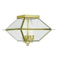 thumbnail image 2 of Livex Lighting - Westover - Three Light Outdoor Flush Mount  Polished Brass, 2 of 2