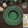 thumbnail image 3 of Balsa Circle 25 Hunter Green 13" Round Disposable Paper Charger Plates Metallic Trim Party Tableware, 3 of 8