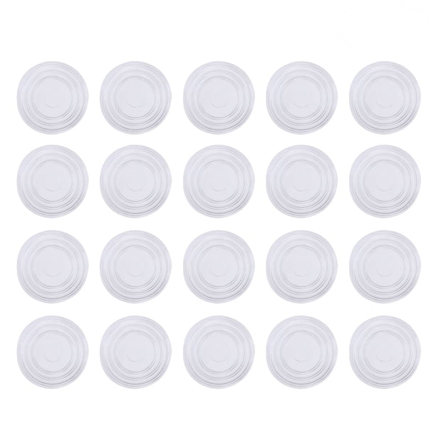 FELTECHELECTR 20 almohadillas antideslizantes transparentes de 2,4 x 0,2 cm para muebles, sillas y mesas, protectores de suelo de cristal (tamaño grande)