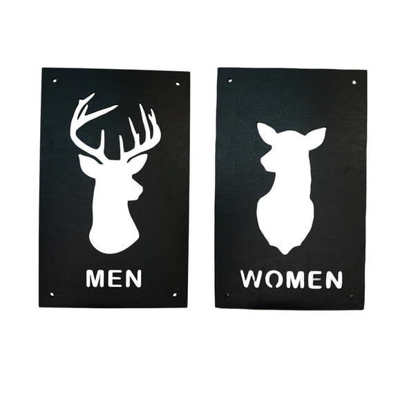Sign - CUSTOM - Men and Women Deer Restroom Signs 6x10 (Both Signs)