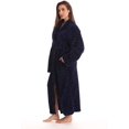 thumbnail image 2 of Velour Kimono Robe Hooded Bath Robes for Women Maxi Length, 2 of 3