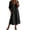Black,linen midi dress for women, variant on Women Linen Dresses Summer Casual Gauze V-Neck Midi Dress Flowy Dressy Loose Fit Lightweight Maxi Sundress Green,XL