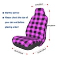 thumbnail image 3 of Fuzoiu Purple Black Buffalo Plaid Print Elastic Car Seat Covers, Seat Cover Protector,Universal Fit Interior Covers for Most Cars,Washable Seat Cover Non Slip for SUV,Sedan,Van, 3 of 5