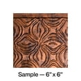thumbnail image 1 of FASÄDE Lotus Decorative Vinyl Backsplash Panel in Moonstone Copper (6X6 Inch Sample), 1 of 5
