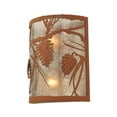 thumbnail image 2 of Meyda Tiffany 110930 10" W Whispering Pines Wall Sconce - Silver, 2 of 5