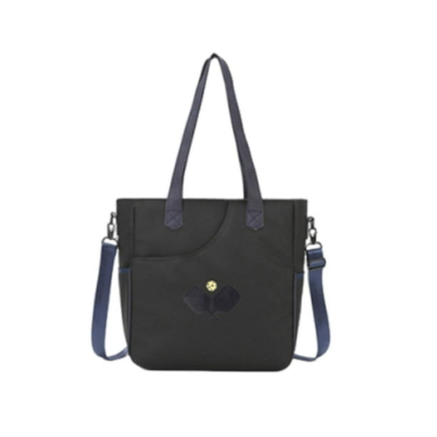 Bolsa de mano para Pickleball, bolsa para raqueta de tenis para hombres y mujeres, impermeable, práctica, ligera, para deporte. Negro