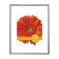 Victory® Light Metallic Poster Frame w/Mat, 11x14, Slvr/Blk, EA (VLUVF2001B1620S)
