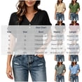 thumbnail image 2 of cocolona Summer Womens Button Down Tops V Neck Short Sleeve Loose Shirts Dressy Casual Solid Color Blouses, 2 of 7