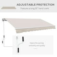 thumbnail image 4 of Outsunny 8’ x 7’ Manual Retractable Beige Awning, UV Resistant, 4 of 9