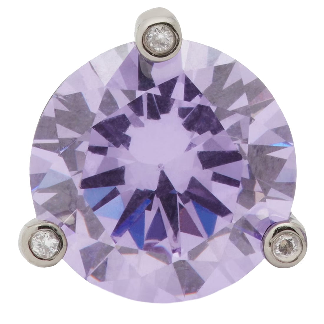 Kate Spade New York Women's Rise and Shine Silver Plated Studs (Light Amethyst)
