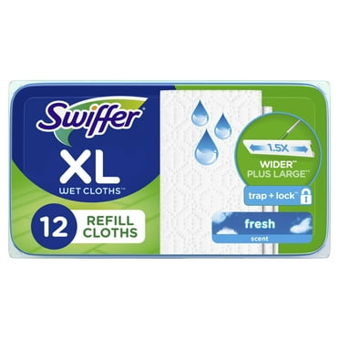 Swiffer Sweep   Mop XL, Wet Pads Refill, Floor Cleaner, Cleaning Cloths, Fresh Scent, 12 Count