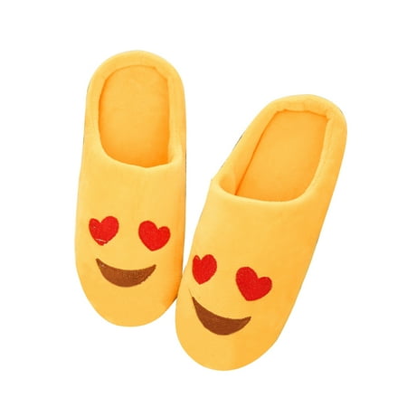 

Unisex Cotton Slippers Indoor Mute Warm Slippers Autumn Winter Slippers for Men Women - Size 36-37 (Double Hearts Pattern)