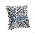 thumbnail image 3 of Laddha Home Designs Hand Stitched Botanical Cotton Throw Pillow Cover - 20" - White and Blue, 3 of 9