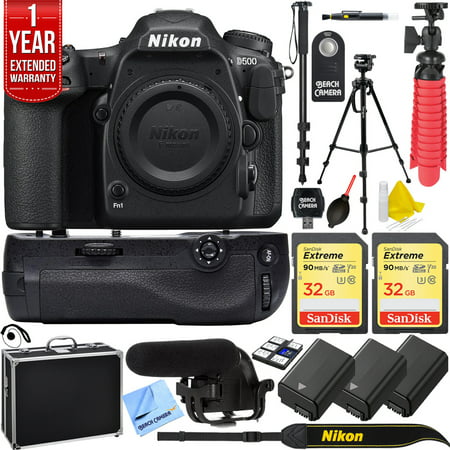 Nikon D500 DX Format 4K Video DSLR Camera Triple Battery & Battery Grip Complete Video Recording