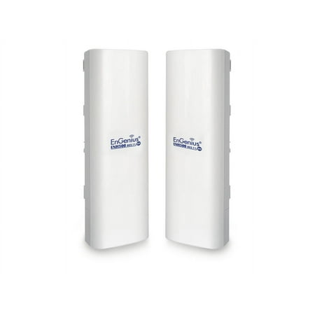 UPC: 0655216009974 | EnGenius Technologies ENH500v3 Wi-Fi 5 Wave 2 Outdoor AC867 5GHz Plug-n-Play Wireless CPE/Client Bridge  PTP/PTMP  IP55  27dBm with 16 dBi High-Gain Antenna  Long Range up to 5 Miles [2-Pack]