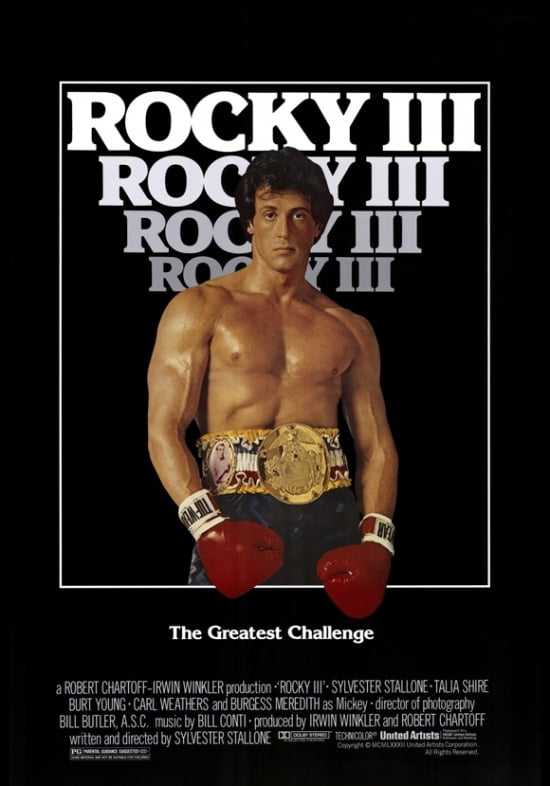 Sylvester Stallone movie poster print 2 Rocky III 1982 