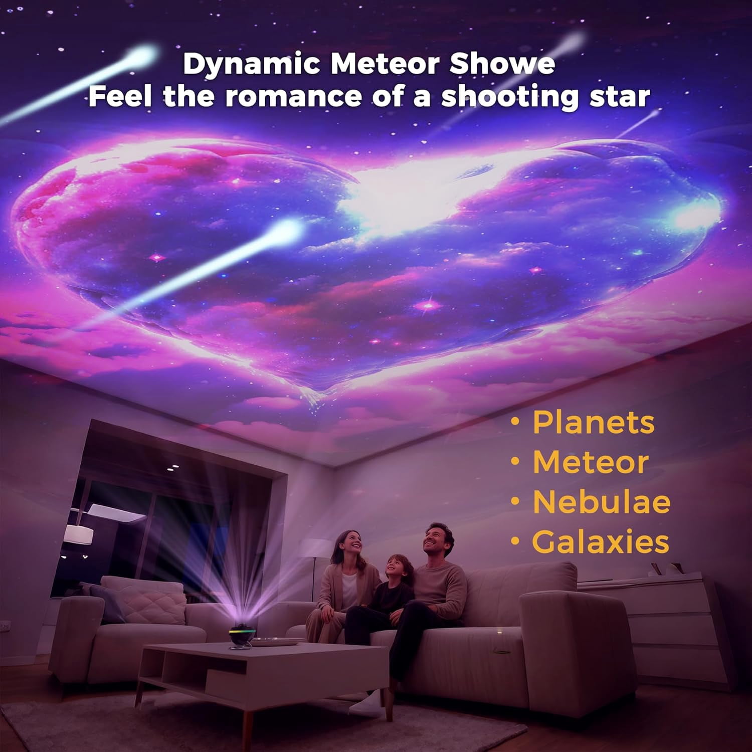 Galaxy Projector, 13 Film Discs Star Projector Night Light, Home Planetarium Space Northern Lights Ceiling Starry Sky Light, 360° Rotating with Timer, Gift for Kid Adult Bedroom