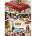 thumbnail image 5 of Red Wood Grain Table Cloth, Farmhouse Vintage Wooden Rustic Planks Waterproof Tablecloth for Rectangle Tables, Reusable Washable Fabric Table Cover for Restaurant Kitchen Dining Tables 60"x84", 5 of 6