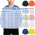 thumbnail image 3 of Crewneck Sweatshirts Children's Solid Color Long Sleeved Casual Sports Hoodie Top Comfortable Pullover Sweatshirts Shirts Warm Hiking Pullover Oversized Warm Casual Sweatshirt 5-15 Years, 3 of 7